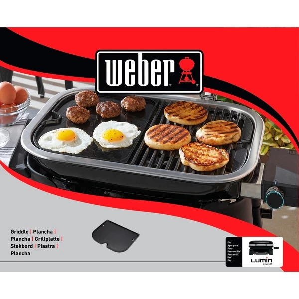 Weber Grillplatte 6611, Für Lumin Compact Elektrogrill – Bild 4
